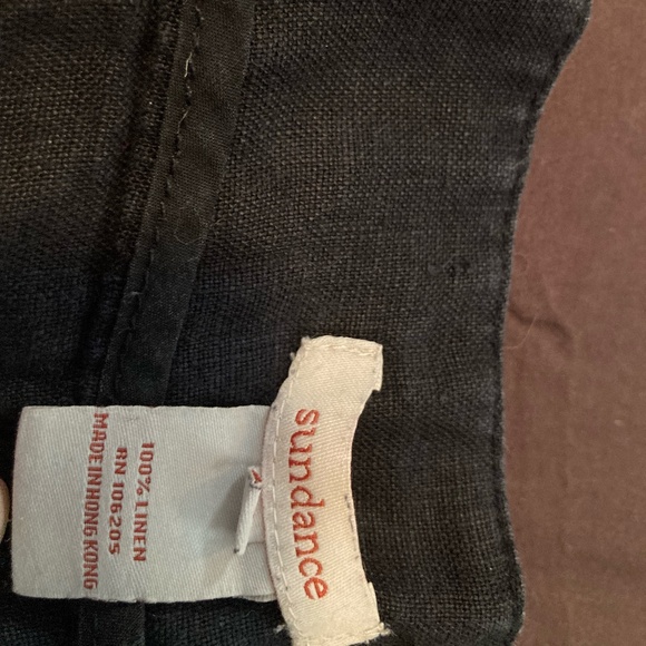 Wide Leg Cropped Black Linen Pants from Sundance Catalogue - Picture 7 of 15